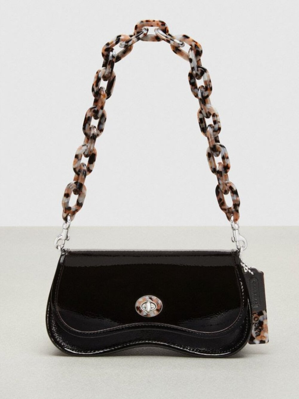 Like New WAVY DINKY IN CRINKLED PATENT COACHTOPIA LEATHER